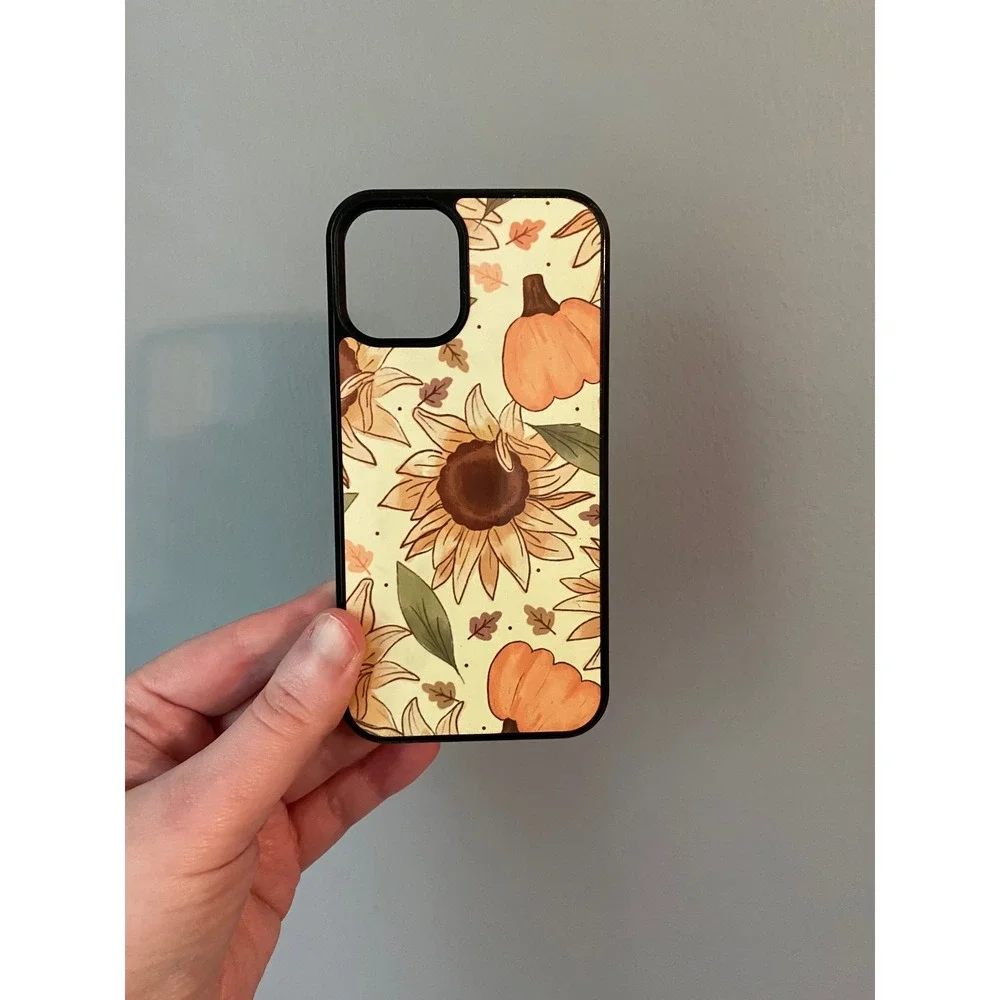 iPhone 12 Mini Case Unisex iPhone 12 Mini Orange Sunflower Pumpkin Autumn Fall